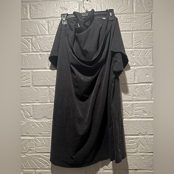 Balenciaga Pulled Halter Black Oversized T-Shirt Dress Size 3 - Picture 3 of 10